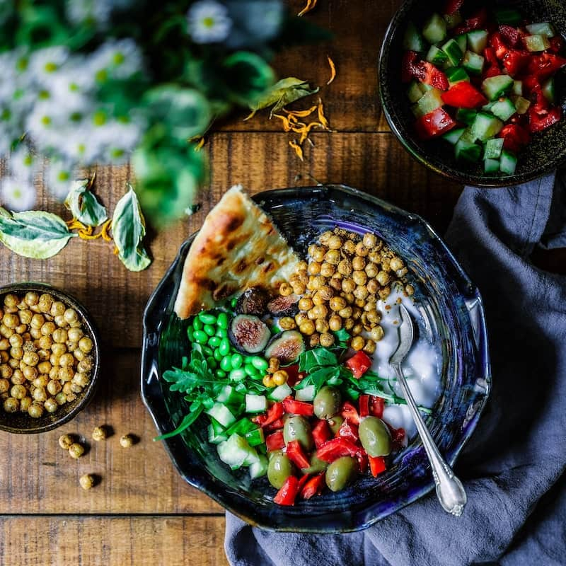 Photo of beautifuly arranged food